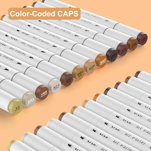 Punta Pincel Marcadores Alcohol Tono Piel Sfaih 12 Colores A