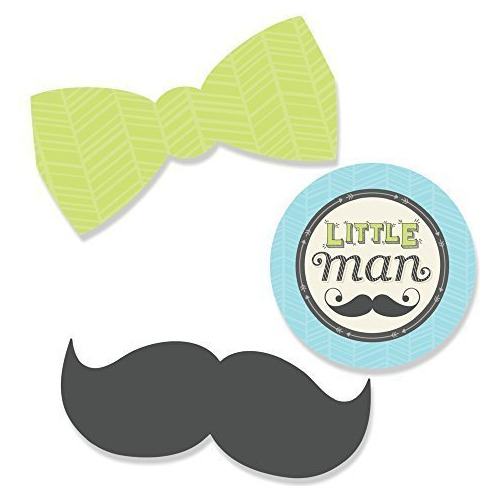 Fiesta Bigote Para Baby Shower O Cumpleaño 24 Unidad