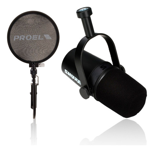 Kit De Micrófono Shure Mv7x + Pop Filter Proel