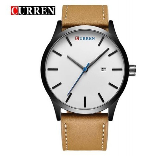 Relogio Curren 8214 Branco Masculino Quartzo Branco Elegante