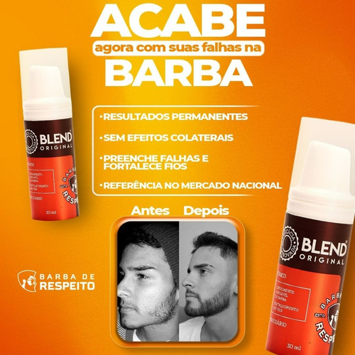 Blend Barba De Respeito Para Barba Curta Ou Crescimento 30ml