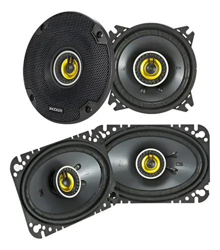 Paquete 4 Bocinas Kicker 4 Csc44 4x6 Csc464 Beat Matiz Spark Negro ...