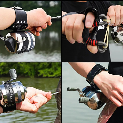 Carrete De Pesca Con Doble Brazo Oscilante Cerrado De Acero
