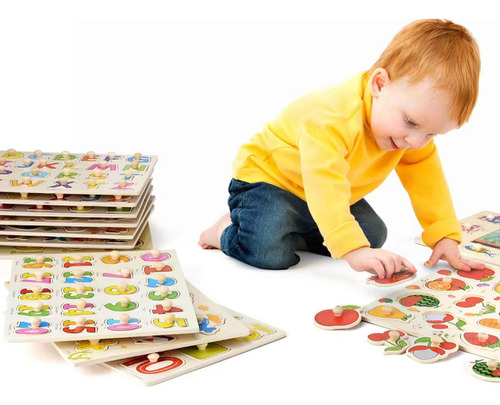 Dp - Puzzle De Madera For Agarrar A Mano, Rompecabezas De