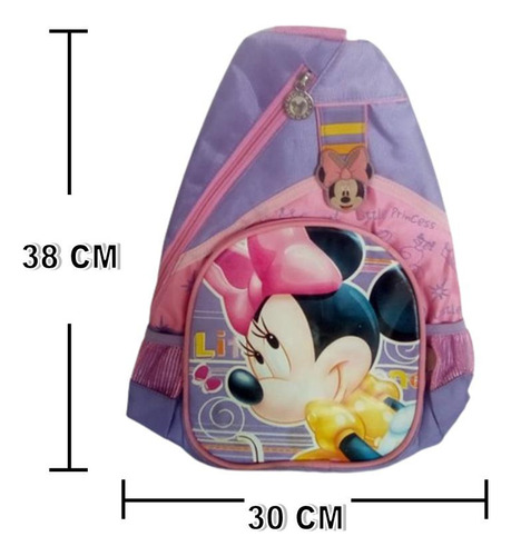 Bolso Morral Colegio Niñas Minie Mouse 38x30x11cm