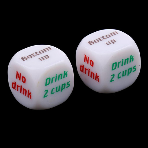 2 Peças Criativas De Jogo De Decisão Para Beber Dados De