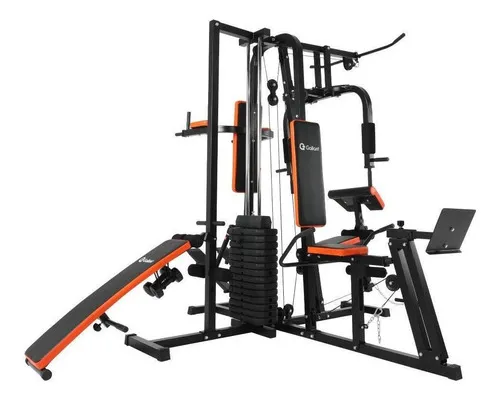 Estação De Musculação 100kg Gallant Elite Pro Preto E Laranja