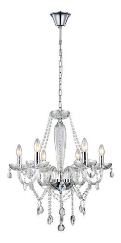 Lustre Viena Cristal Candelabro 6 Lâmp Clássico Sala