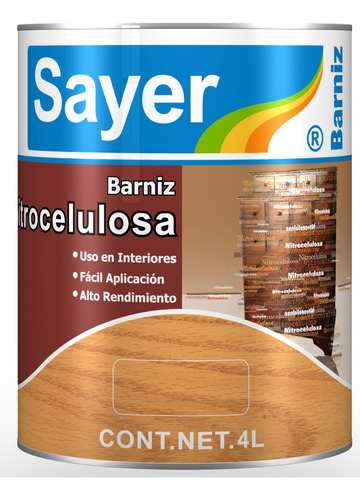 Barni Sellador Para Madera Transparente 4l 