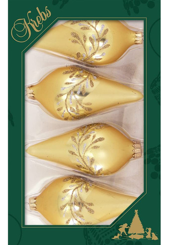Adornos De Cristal Para Árbol De Navidad 4 Piezas Esferas