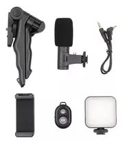 Comprar Kit Grabación Video Con Trípode Luz Led Bluetooth Micrófono