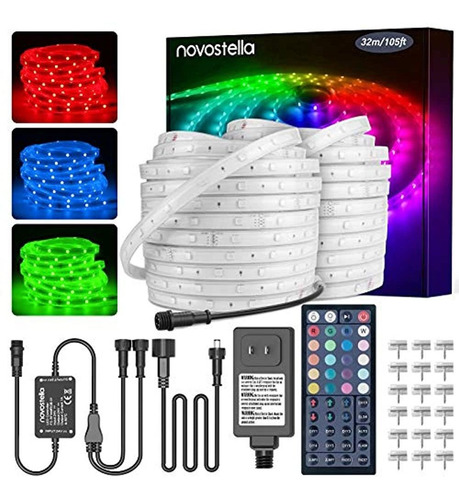 Novostella Luz Led De Cuerda Para Exteriores, 105 Pies (52,5