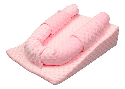 Tumbona Rosa Para Bebés, Cojín De Lactancia, Antiregurgitos