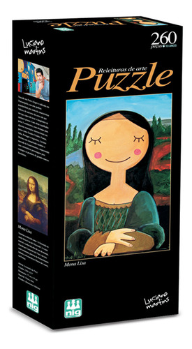 Brinquedo Infantil Quebra Cabeça Puzzle Mona Lisa 260 Peças