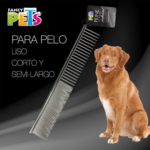 Imagen 3 de 4 de Peine De Acero Inoxidable Combinado 26cm Fancy Pets Fl8362