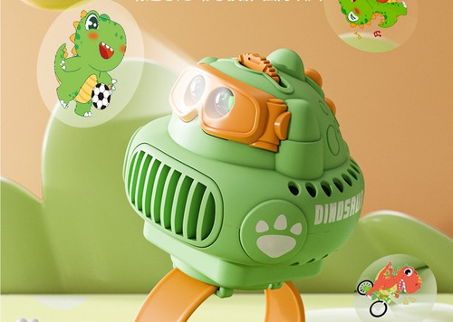 Ventilador De Relógio Com Projetor De Dinossauro