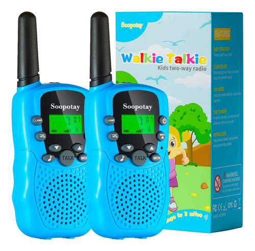 Walkie Talkies 2 Radios Azul Niños Regalo Navidad 10