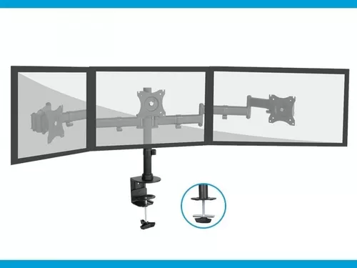 Soporte De Mesa Para 3 Monitores De 13 A 27 Pulgadas Intelai