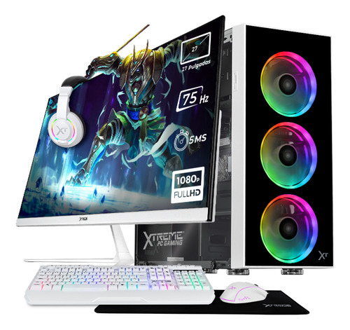 Xtreme Pc Computadora Core I5 32gb Ssd 1tb Monitor 27 White