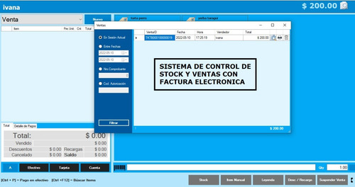 Control De Stock Y Ventas Con Factura Electronica Para Comer