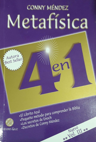 Metafísica 4 En 1 Volumen 3 Conny Méndez Nuevo *