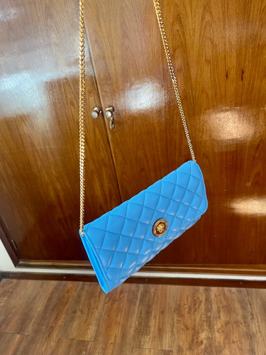 Versace Medusa Cartera Celeste Nueva