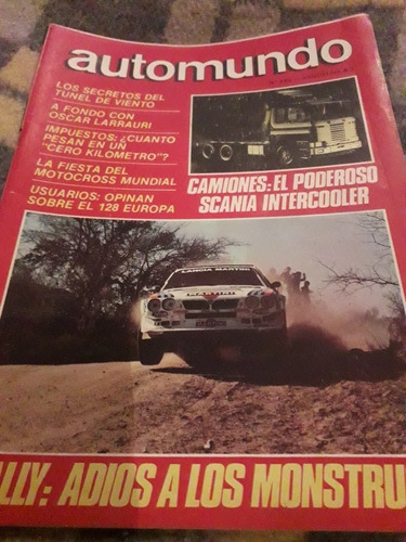 Revista Automundo Rally Óscar Larrauri 128 Europa 1986