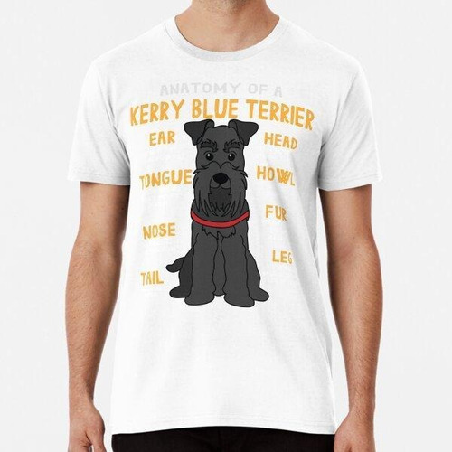 Remera Anatomy Of Kerry Blue Terrier Dog Algodon Premium 