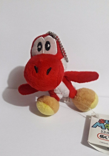 Peluche Llavero Súper Mario Yoshi Rojo 