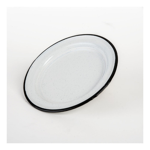 Juego 4 Platos 22 Cm Peltre Blanco Jaspeado Cinsa 315624 Blanco Plato Plano Ensalada