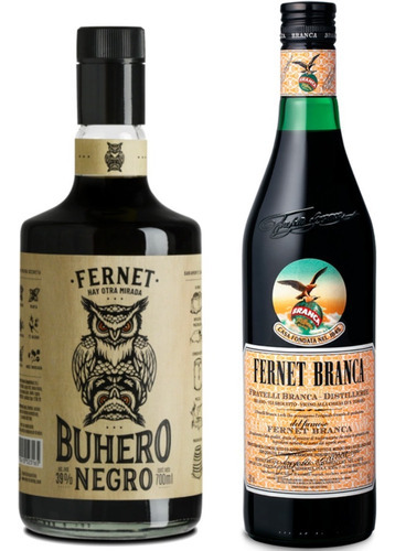 Combo Aperitivo Fernet Branca 750ml + Buhero Negro 700ml