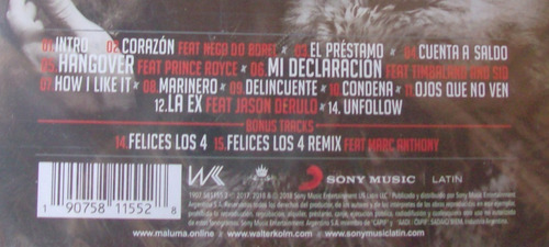 Maluma - Fame / Cd Original 2018 Nuevo Y Sellado