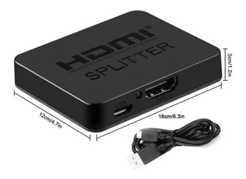 Splitter Hdmi Activo 1x2 Tv Led Lcd 3d 1080p Full Hd 4k X 2k