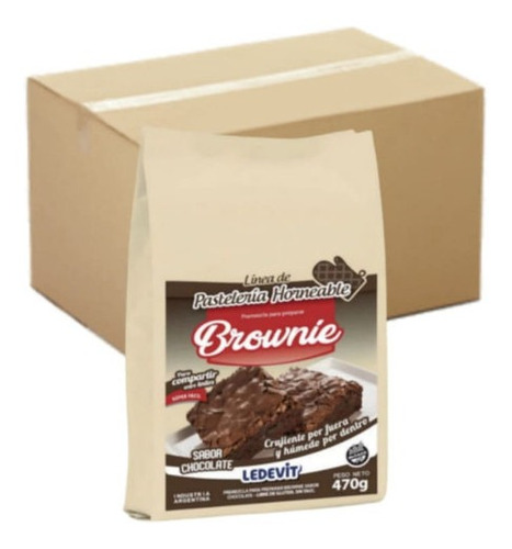 Premezcla Para Brownie De Chocolate 12x470g - Cotillón Waf