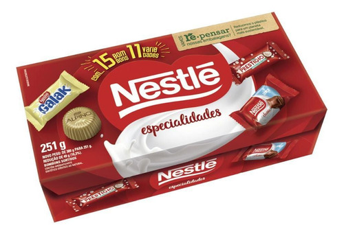 Caixa De Bombom Especialidades Com 15 Unidades 251g Nestlé