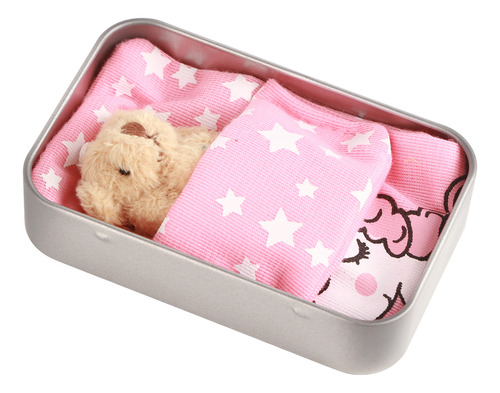 Oso De Peluche En Caja De Hojalata, Color Marrón Claro