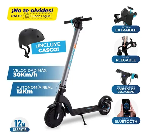 Monopatin Electrico Logus L7 350 Watts Color Plata