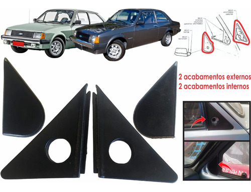 Tampa Retrovisor Chevette 83 84 85 86 Laterais Acabamento Ki