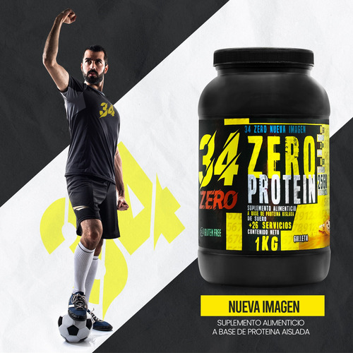Proteína Hidrolizada 34 Zero 1kg Sabores 26 Servicios Galleta