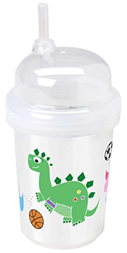 Vaso Para Sorber Con Pajita Zoomi De 8 Oz, Estilo Dinosaurio