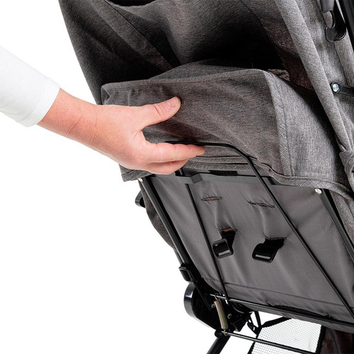 Travel System Choice Voyage Cor Cinza Melange Chassi Preto