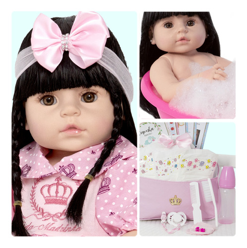 Bebê Reborn Baby Alive De Silicone Realista Morena 20 Itens
