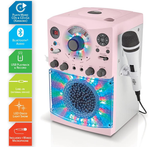 Singing Machine Sml385up Sistema De Karaoke Bluetooth Con Le