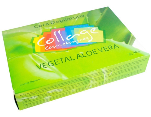 Cera Depilatoria Profesional Vegetal Aloe Collage X 900 Gr