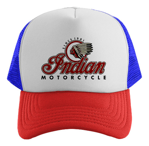 Gorra Trucker Indian Motorcycle Diseño M2 Estampada