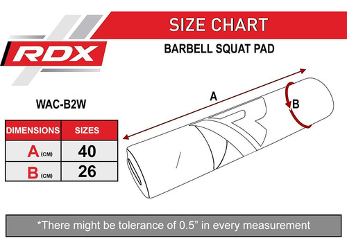 Almohadilla Rdx Para Sentadillas Modelo Estándar En Espuma Negro/oro