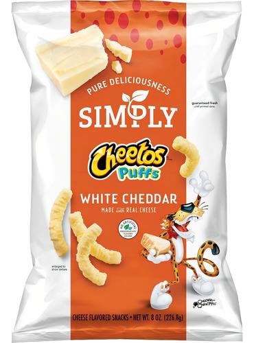 Cheetos Simply Puffs Real Queso Blanco Cheedar 226grs