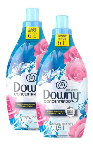 Kit C/2 Amaciantes Downy 4x Concentrado 1,5l Brisa De Verão