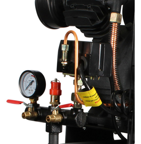 Compresor De Aire Manómetro 3 Hp Con Banda 60 Lts Mikels