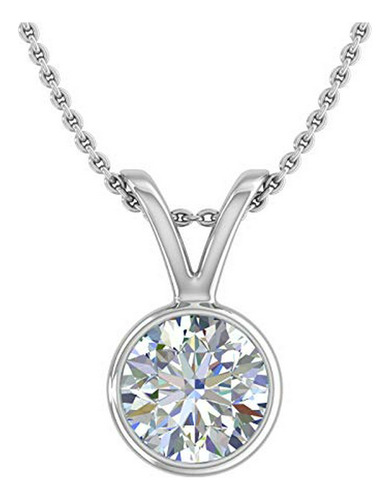 Collar Diamante 1/2 - 3/4 Ct Oro 14k - Certificado Igi
